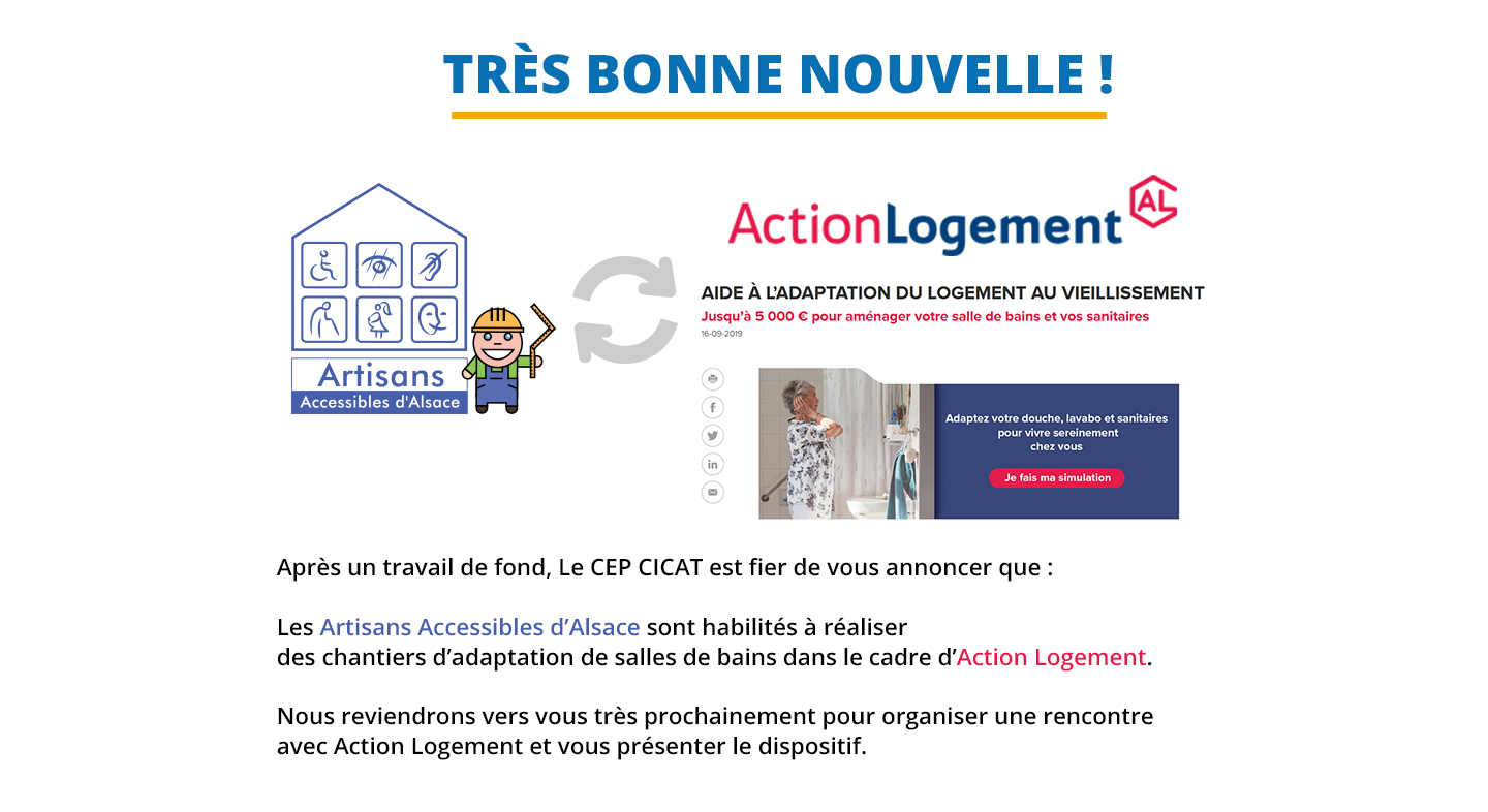 Artisans Accessibles d'Alsace et Action logement 2020